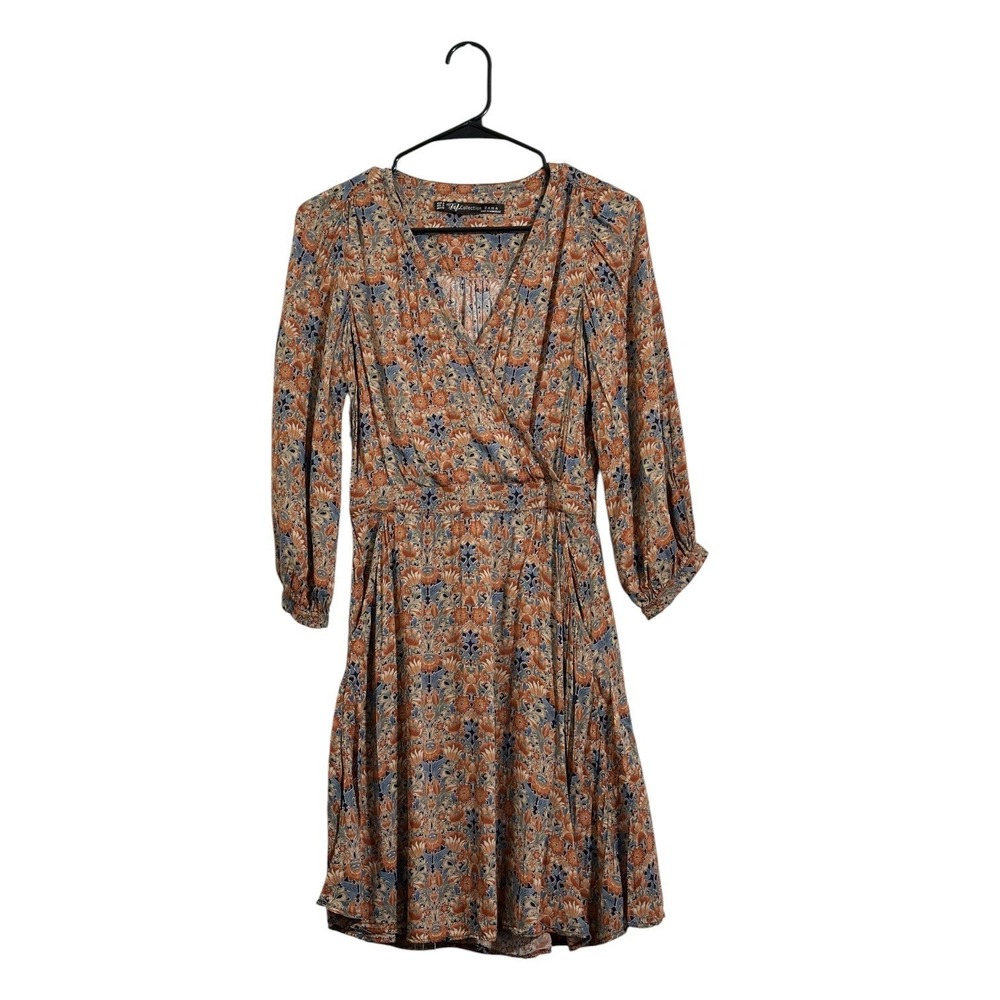 Zara TRF Collection Boho Cottagecore Floral Mini Dress Chic Earthy Womens Small